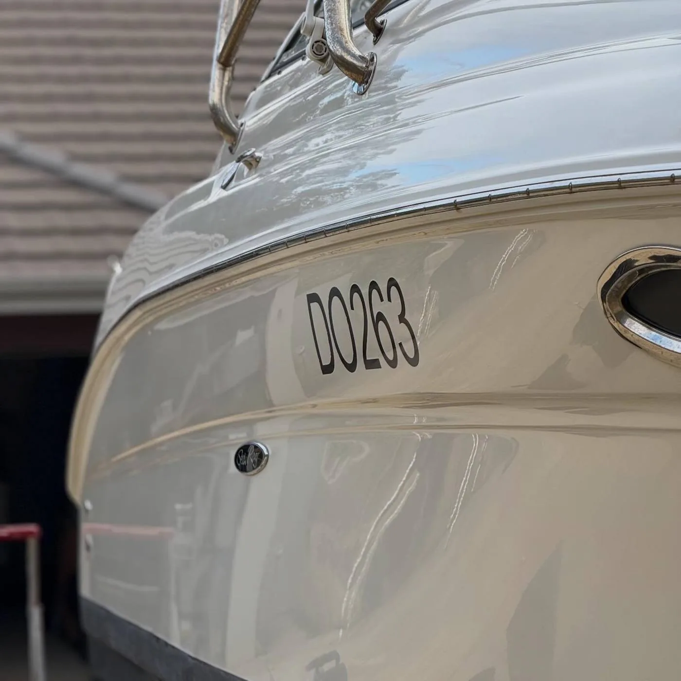 Ceramic coating boat Perth — mirror gloss gelcoat after professional application